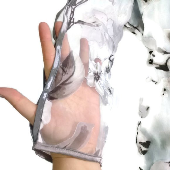 New! Grey scale floral dress XL - Picture 4 of 6